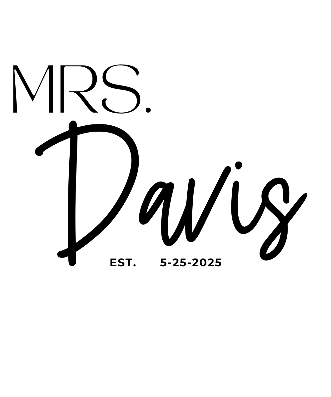 MRS. Wedding/Anniversary Tee (2X)