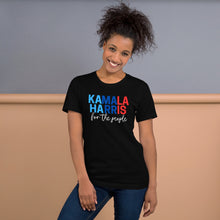 Load image into Gallery viewer, Black - Tri-color Kamala for the People Unisex Tee
