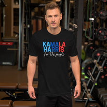 Load image into Gallery viewer, Black - Tri-color Kamala for the People Unisex Tee
