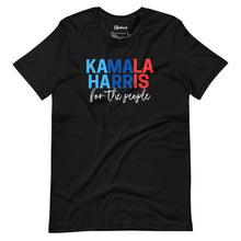 Load image into Gallery viewer, Black - Tri-color Kamala for the People Unisex Tee
