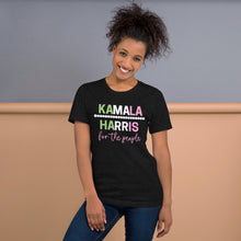 Load image into Gallery viewer, Black - Tri-color Pearl Kamala for the People Unisex Tee
