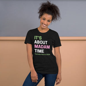 Black - Pink & Green Madam Time Unisex Tee