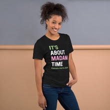 Load image into Gallery viewer, Black - Pink &amp; Green Madam Time Unisex Tee
