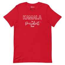 Load image into Gallery viewer, Outline Kamala for President Unisex Tee
