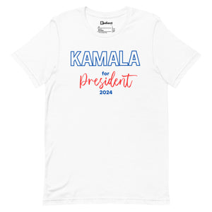 White - Duo-color Kamala for President Unisex Tee