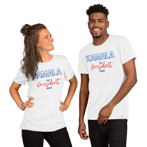 White - Duo-color Kamala for President Unisex Tee