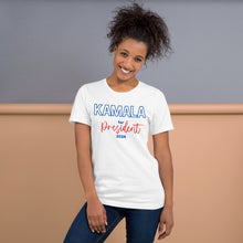 Load image into Gallery viewer, White - Duo-color Kamala for President Unisex Tee
