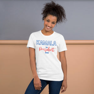 White - Duo-color Kamala for President Unisex Tee