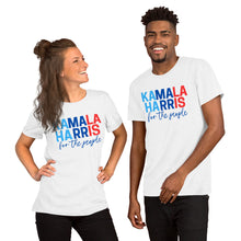 Load image into Gallery viewer, White - Tri-color Kamala for the People Unisex Tee
