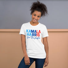 Load image into Gallery viewer, White - Tri-color Kamala for the People Unisex Tee
