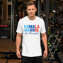 Load image into Gallery viewer, White - Tri-color Kamala for the People Unisex Tee
