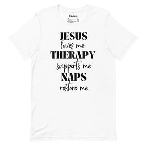 Jesus, Therapy, Naps Unisex Tee